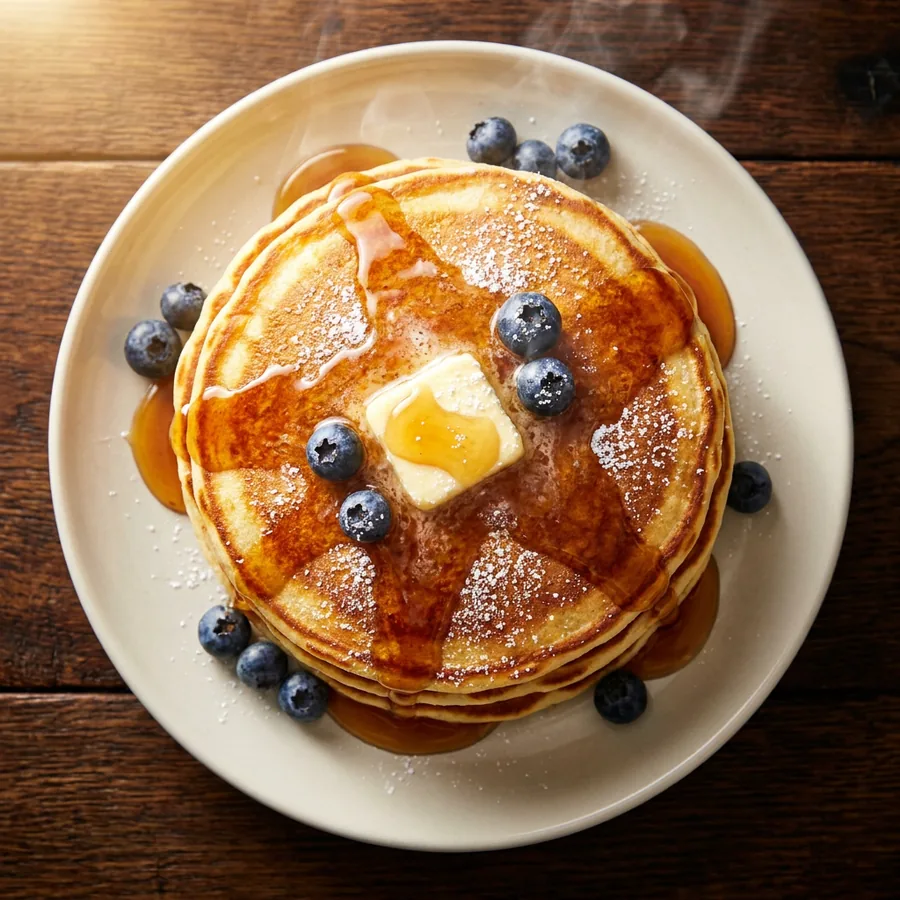 A screenshot of a stack of buttermilk pancakes saved to a camera roll